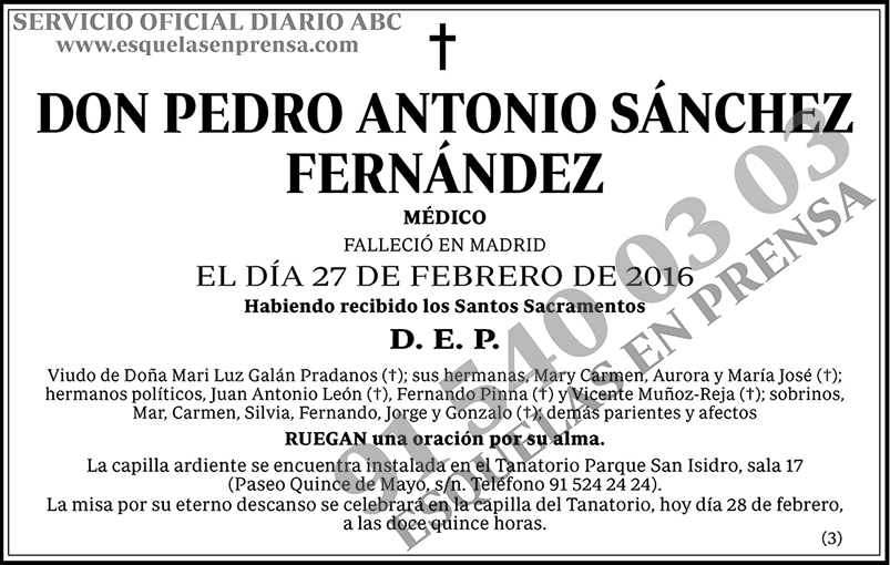 Pedro Antonio Sánchez Fernández